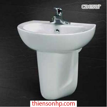 Chậu lavabo treo tường CAESAR L2150/P2441 Chân Ngắn